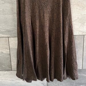 Midi Brown and Black Skirt